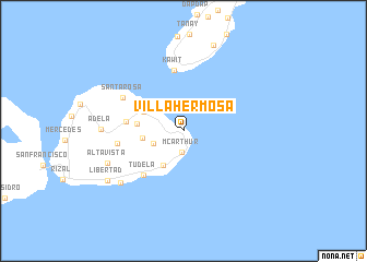 map of Villa Hermosa