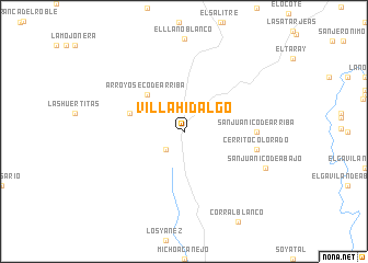 map of Villa Hidalgo