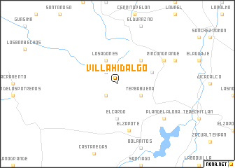 map of Villa Hidalgo