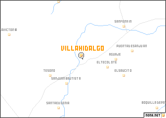 map of Villa Hidalgo