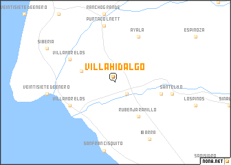 map of Villa Hidalgo