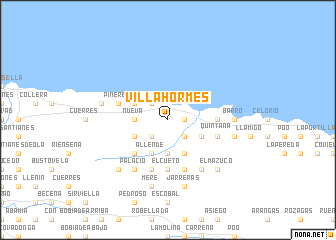 map of Villahormes