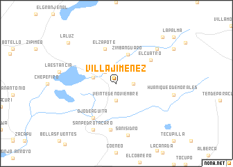 map of Villa Jiménez