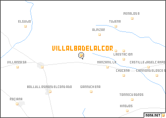 map of Villalba del Alcor