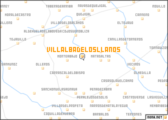 map of Villalba de los Llanos