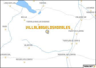 map of Villalba de los Morales