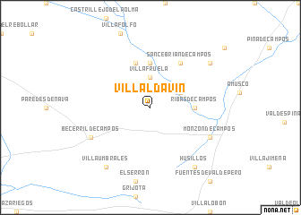 map of Villaldavín