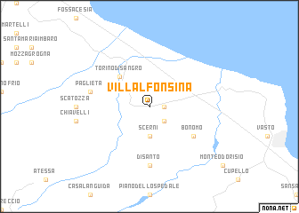 map of Villalfonsina