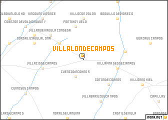 map of Villalón de Campos