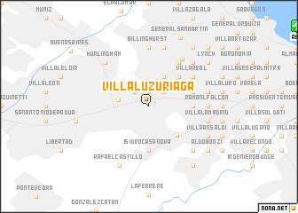 map of Villa Luzuriaga