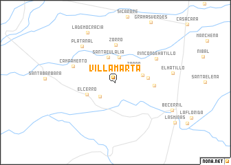 map of Villa Marta