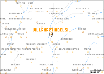 map of Villamartín del Sil