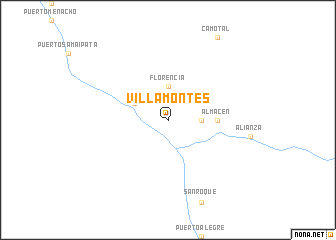 map of Villa Montes