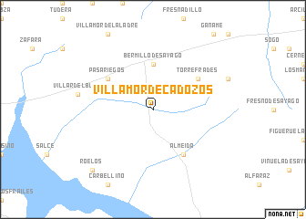 map of Villamor de Cadozos