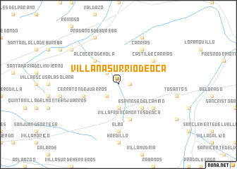 map of Villanasur-Río de Oca