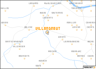 map of Villandraut