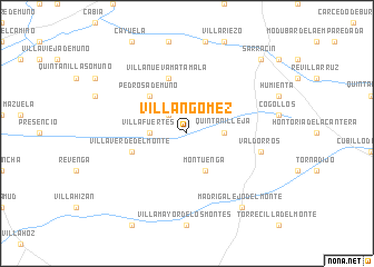 map of Villangómez