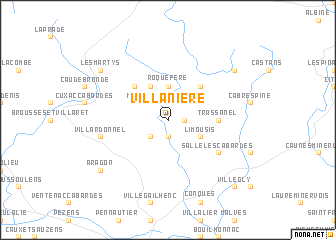 map of Villanière