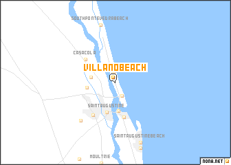 map of Villano Beach