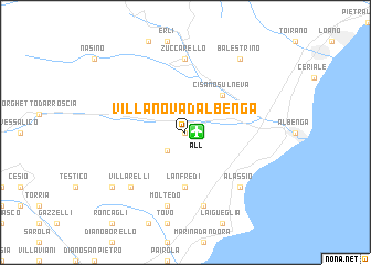 map of Villanova dʼAlbenga