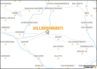 map of Villanova dʼAsti