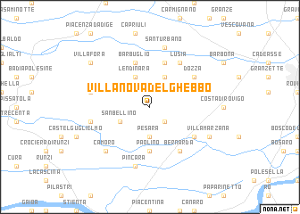 map of Villanova del Ghebbo