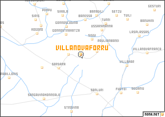 map of Villanovaforru