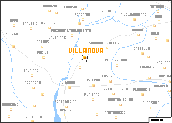map of Villanova