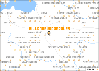 map of Villanueva-Carrales