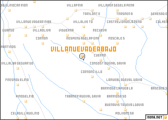 map of Villanueva de Abajo