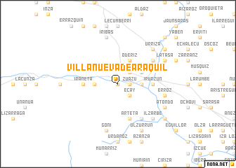 map of Villanueva de Araquil