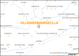 map of Villanueva de Argecilla