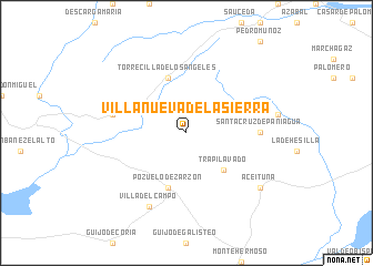 map of Villanueva de la Sierra