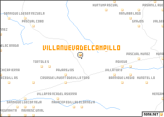 map of Villanueva del Campillo