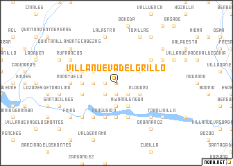 map of Villanueva del Grillo