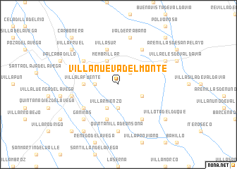 map of Villanueva del Monte