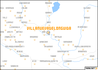 map of Villanueva de Lónguida