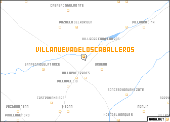 map of Villanueva de los Caballeros