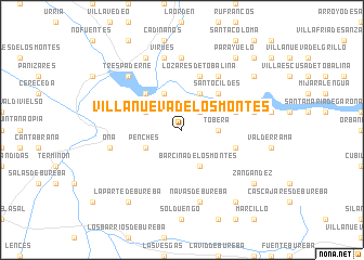 map of Villanueva de los Montes