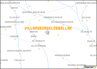 map of Villanueva del Rebollar