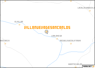 map of Villanueva de San Carlos