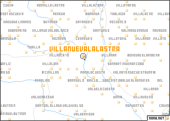 map of Villanueva la Lastra