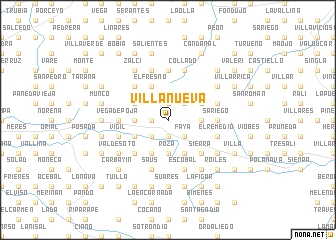 map of Villanueva