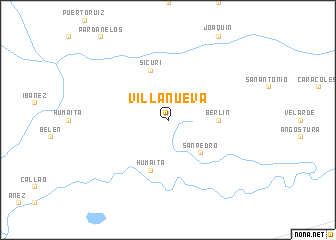 map of Villa Nueva