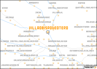 map of Villaobispo de Otero