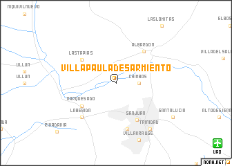 map of Villa Paula de Sarmiento