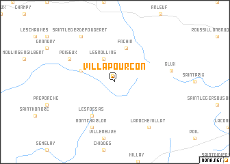 map of Villapourçon