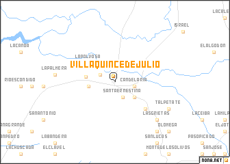 map of Villa Quince de Julio