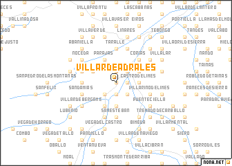 map of Villar de Adralés