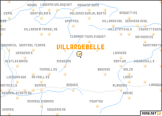 map of Villardebelle